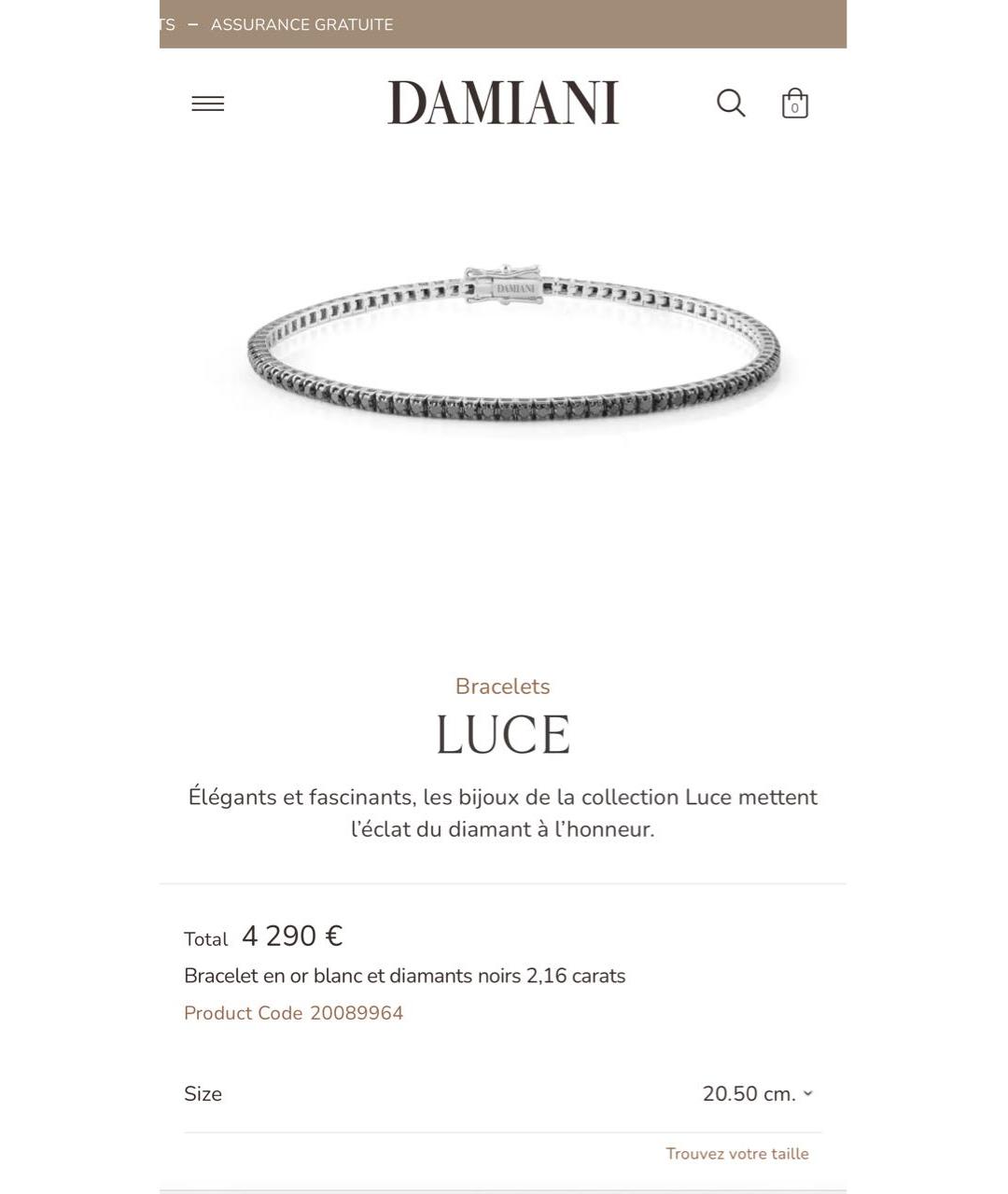 DAMIANI Серебрянный браслет из белого золота, фото 8