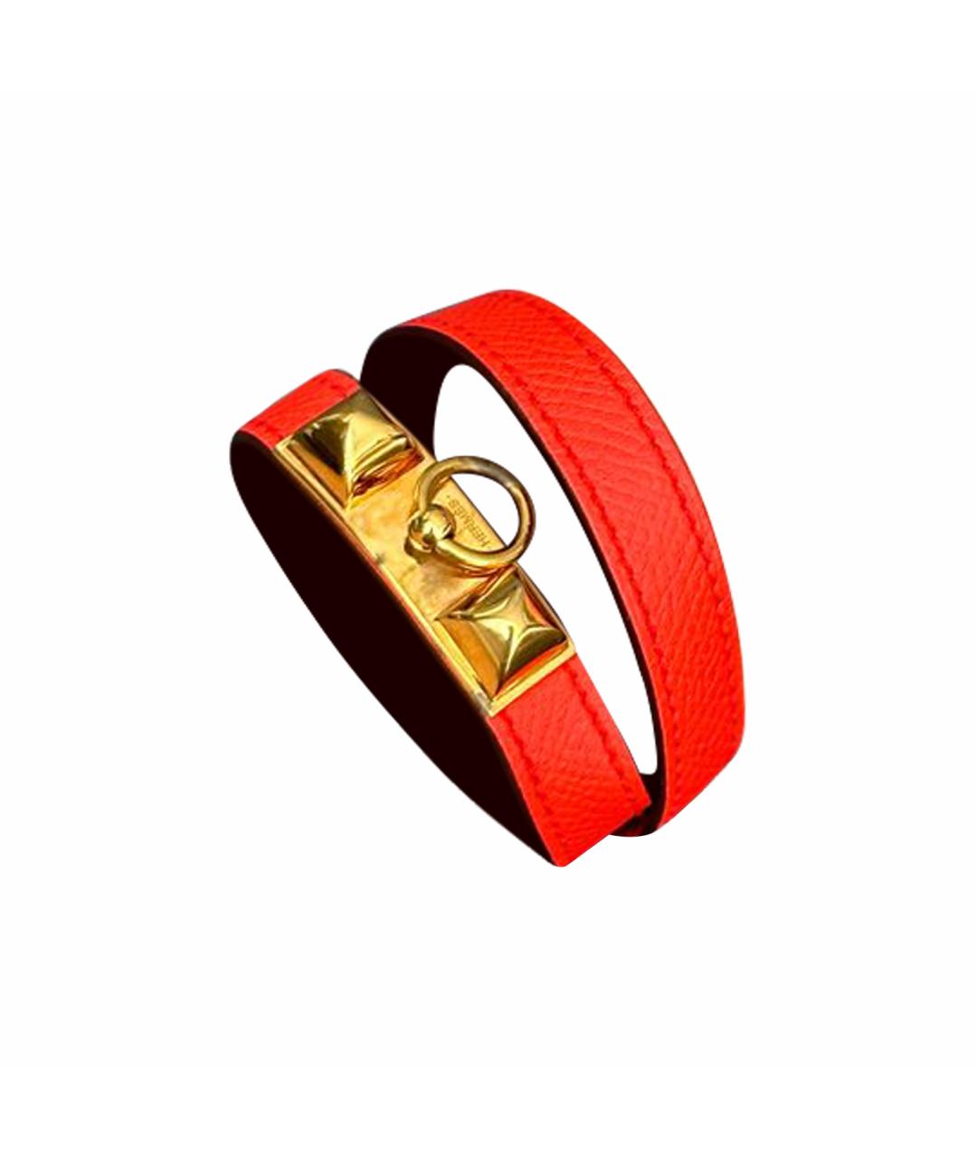 HERMES PRE-OWNED Красный браслет из желтого золота, фото 1