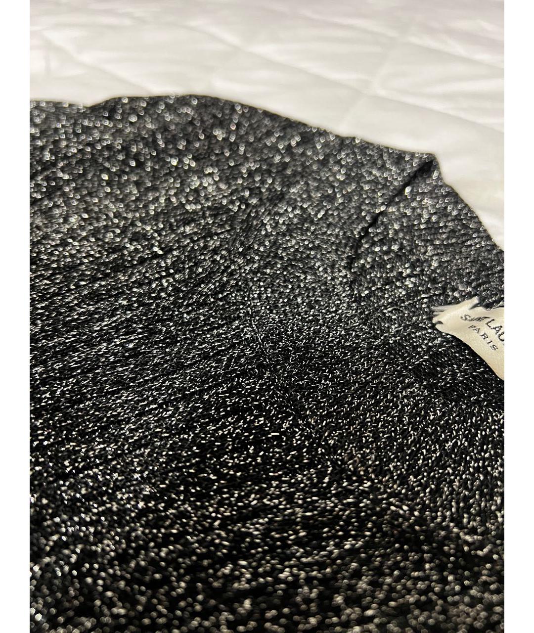 SAINT LAURENT Серебрянный ацетатный джемпер / свитер, фото 7