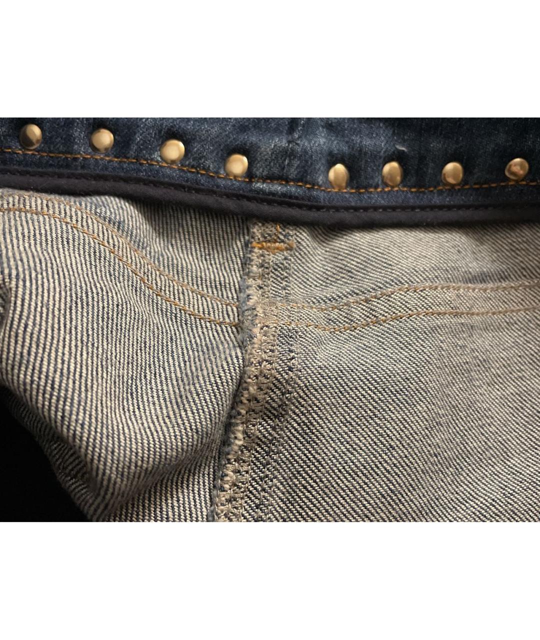 VALENTINO Синие хлопковые прямые джинсы, фото 3