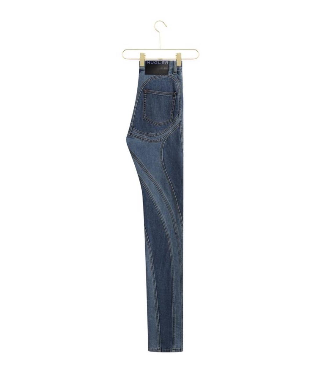 MUGLER Синие прямые джинсы, фото 8