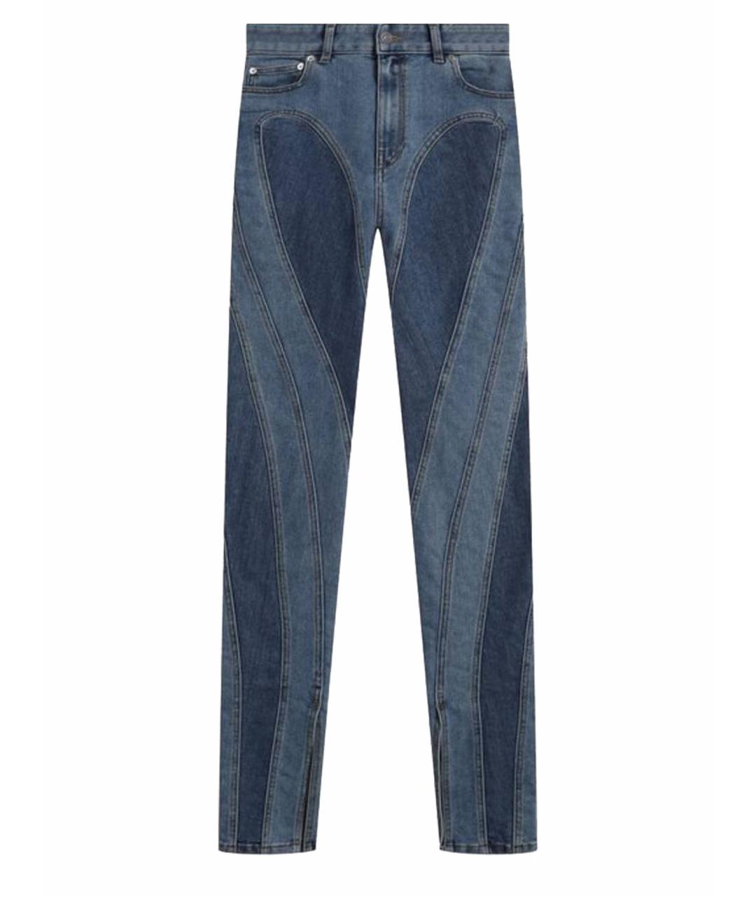 MUGLER Синие прямые джинсы, фото 1