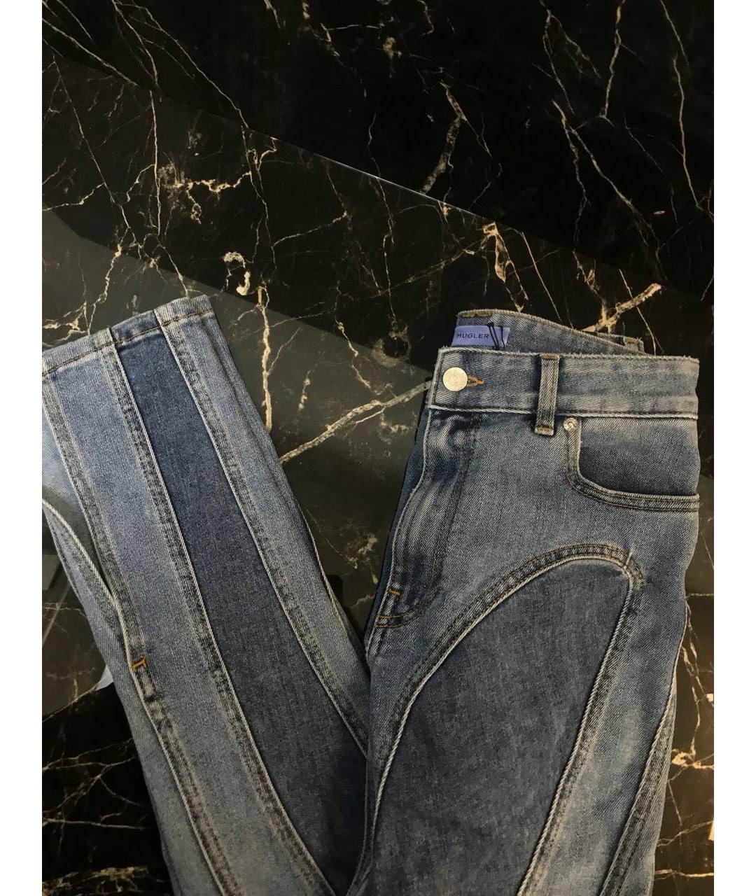 MUGLER Синие прямые джинсы, фото 5