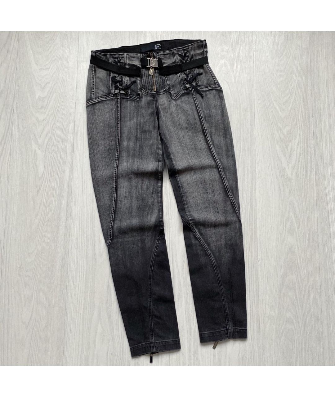 JUST CAVALLI Серые хлопко-эластановые джинсы слим, фото 8