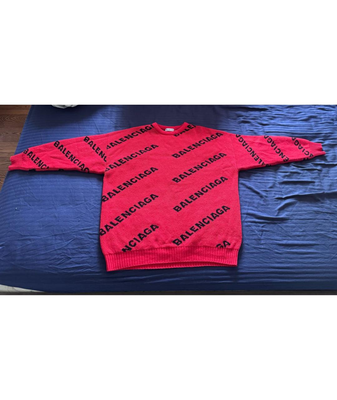 BALENCIAGA Красный шерстяной джемпер / свитер, фото 6