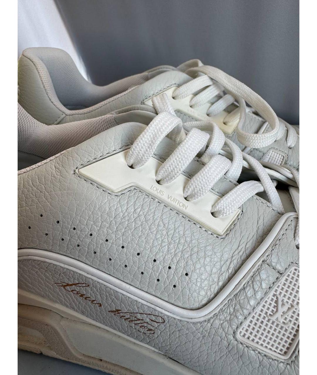LOUIS VUITTON PRE-OWNED Белые кожаные низкие кроссовки / кеды, фото 7