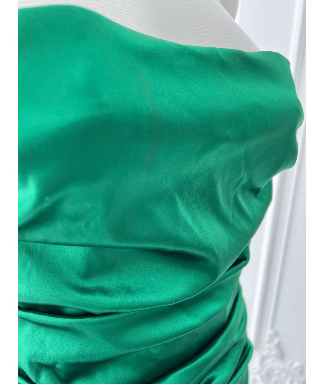 DOLCE&GABBANA Зеленые ацетатное вечернее платье, фото 8