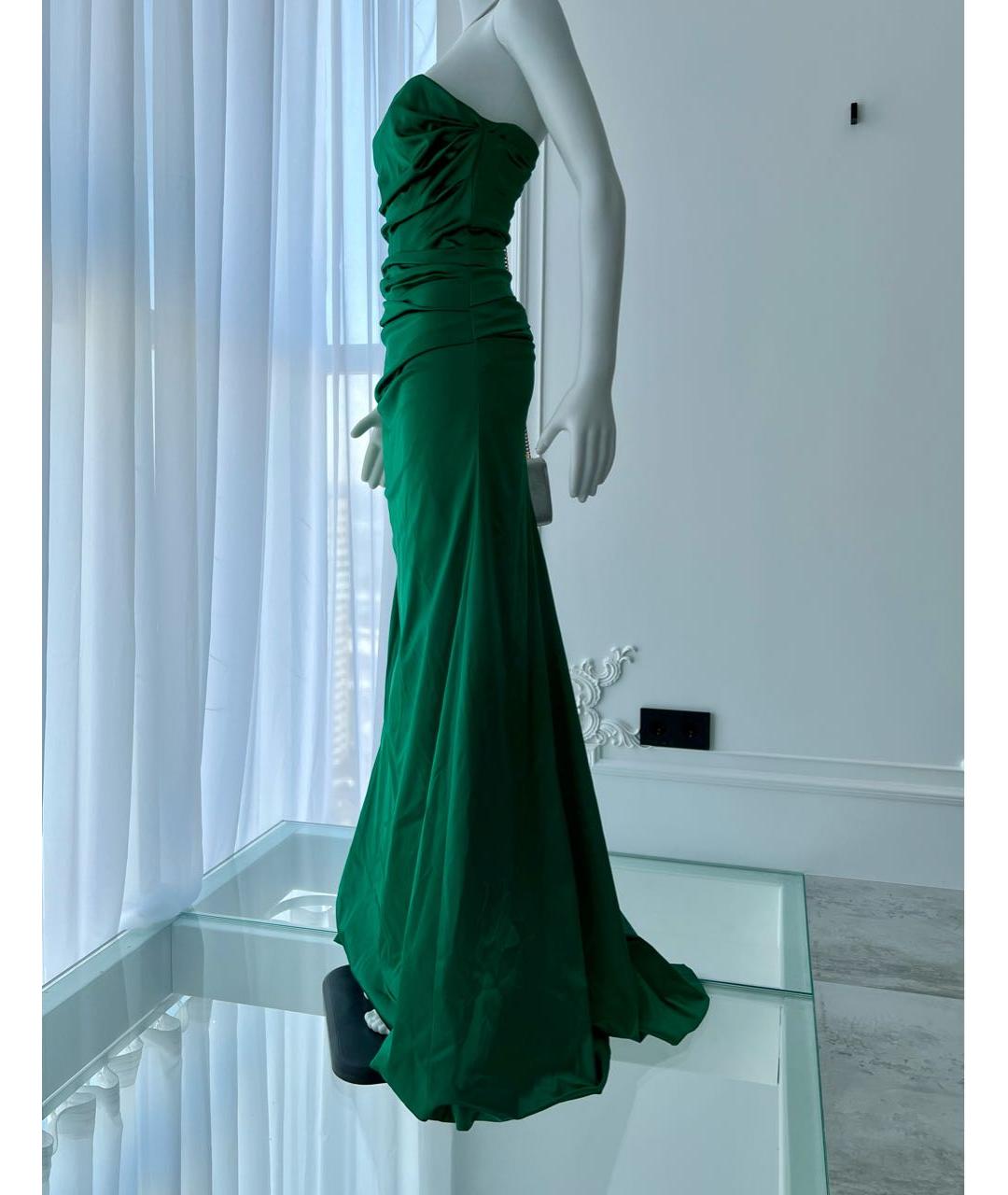 DOLCE&GABBANA Зеленые ацетатное вечернее платье, фото 3
