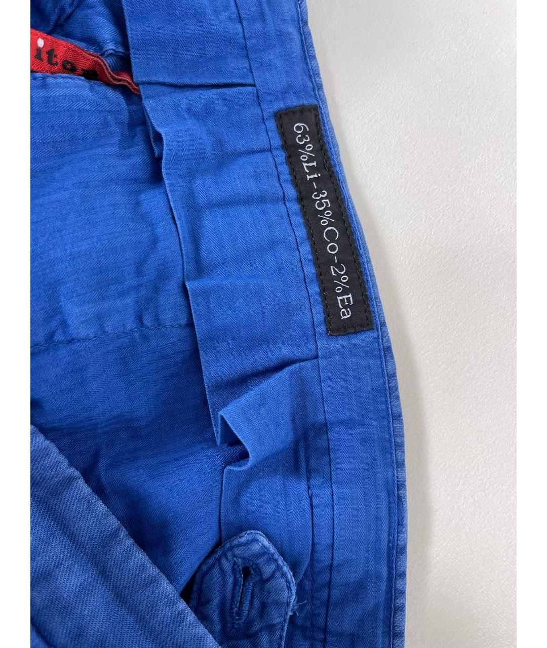 KITON Синие хлопковые шорты, фото 6