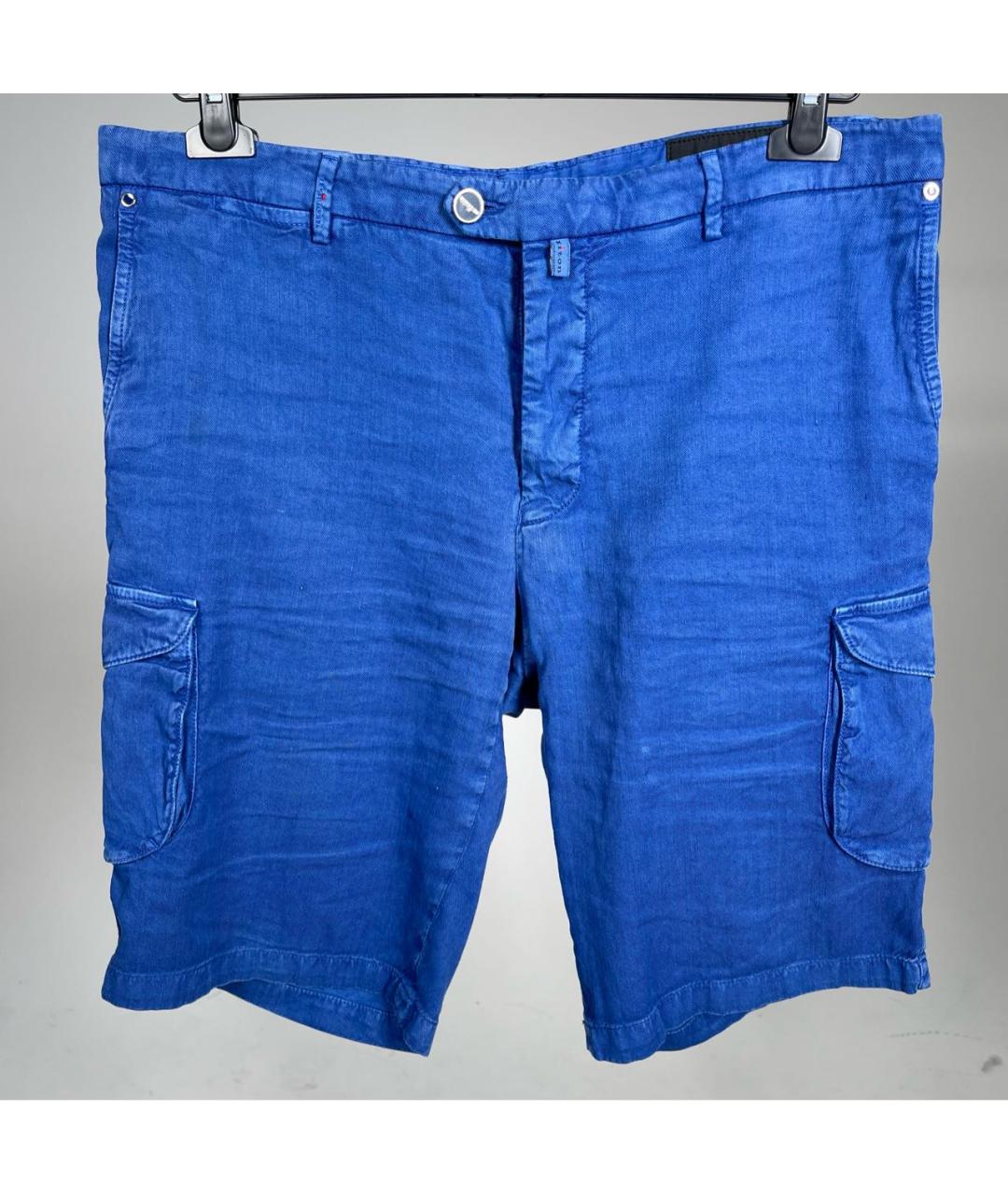 KITON Синие хлопковые шорты, фото 8