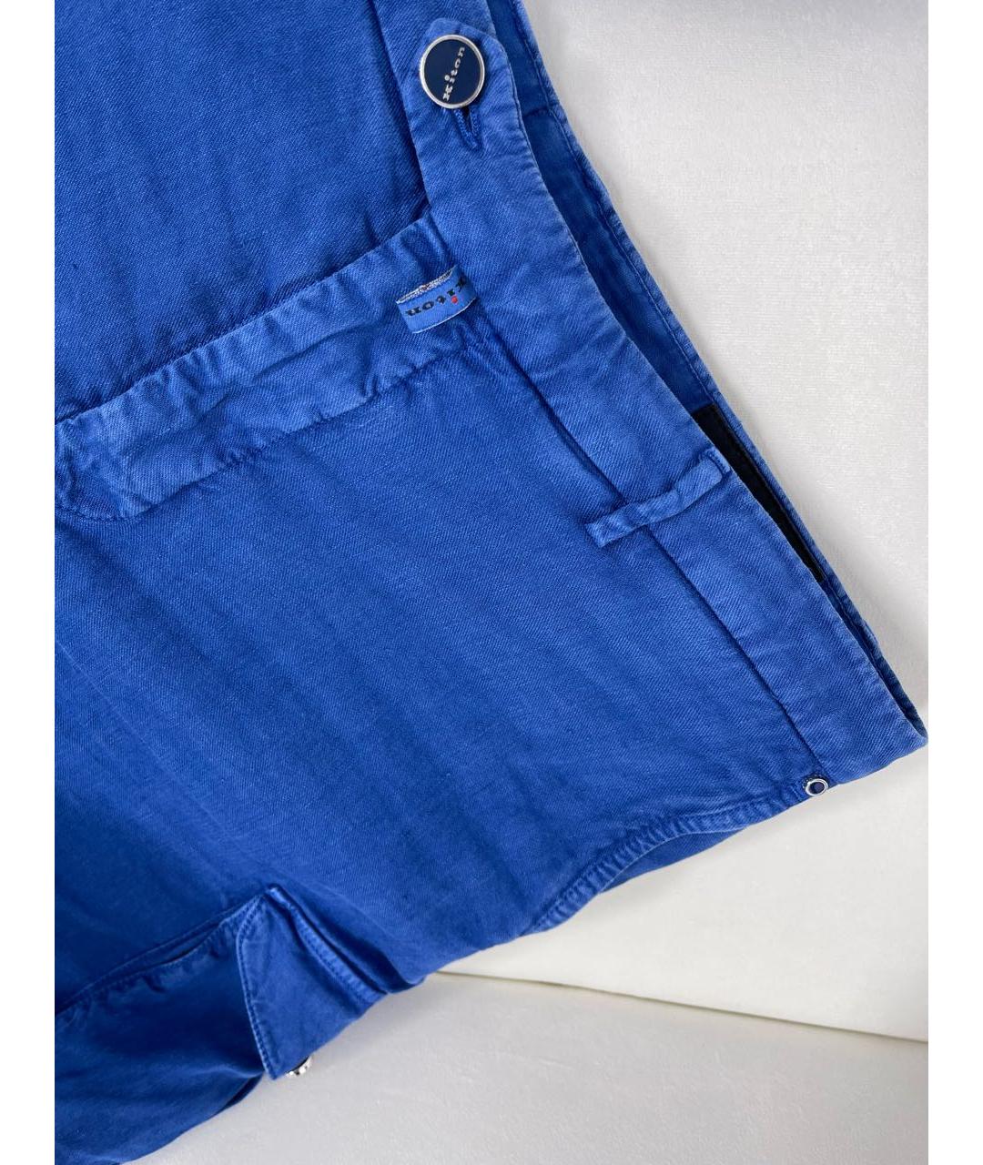 KITON Синие хлопковые шорты, фото 4
