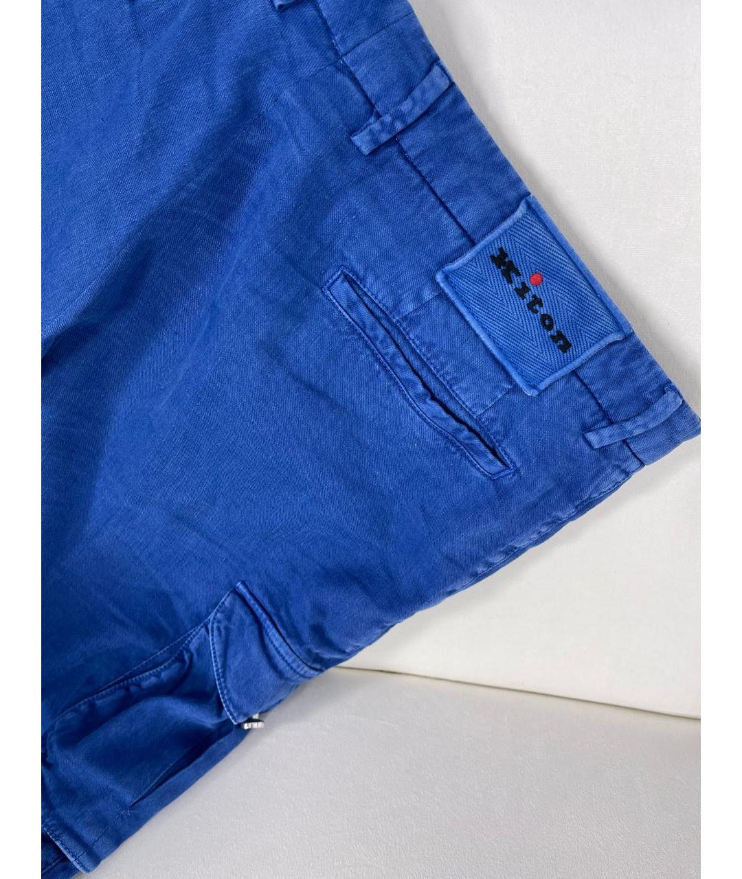 KITON Синие хлопковые шорты, фото 3