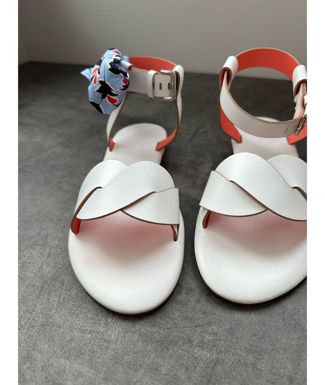 MAX&CO Белые кожаные сандалии, фото 5