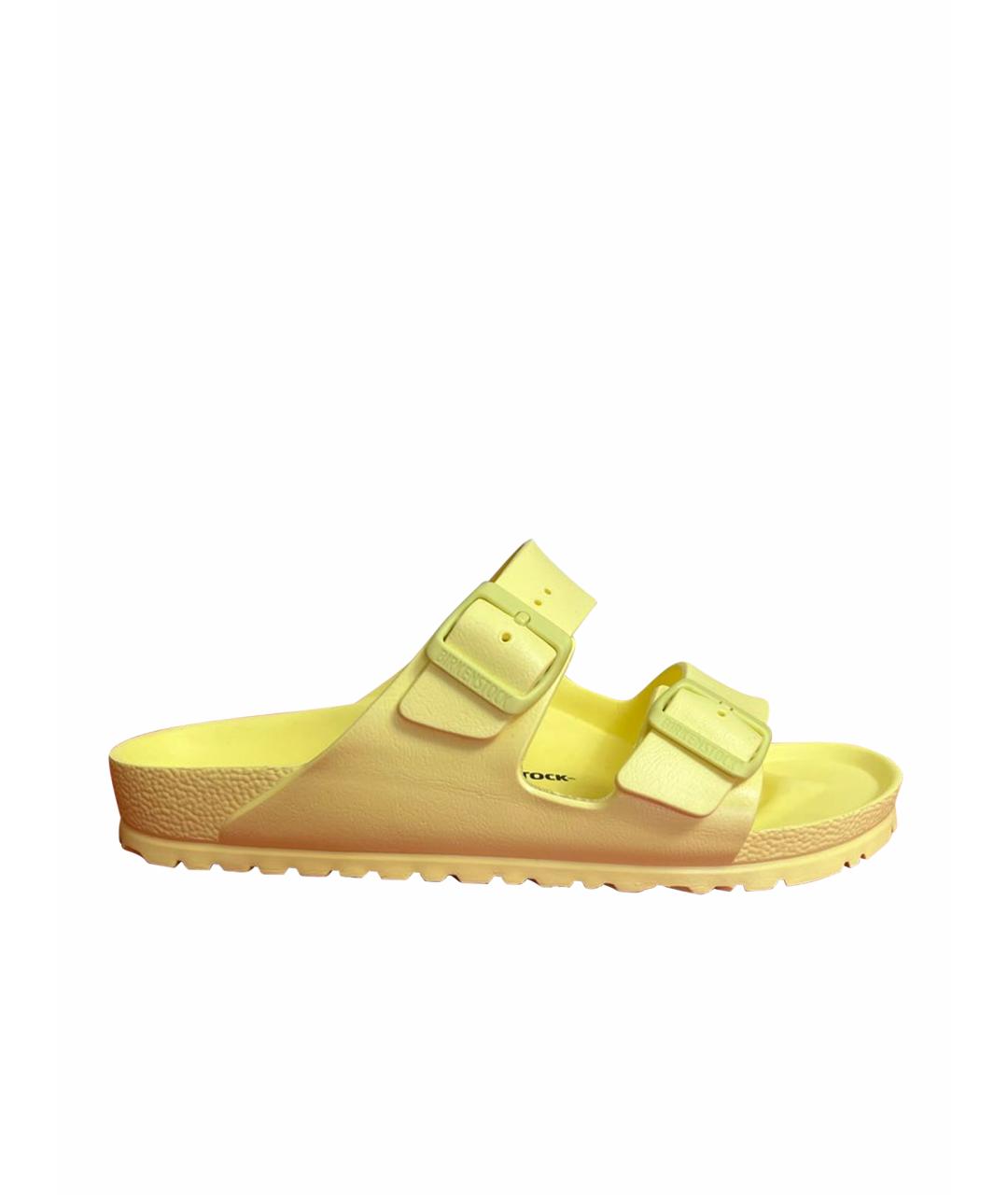 BIRKENSTOCK Желтые шлепанцы, фото 1