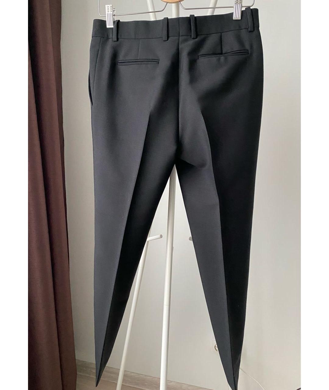 CELINE PRE-OWNED Черные шерстяные брюки узкие, фото 2
