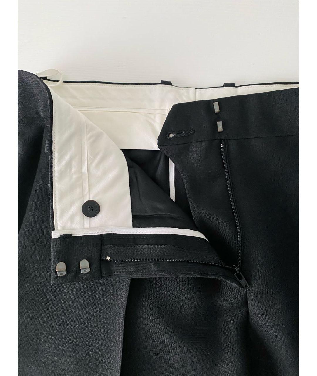 CELINE PRE-OWNED Черные шерстяные брюки узкие, фото 4