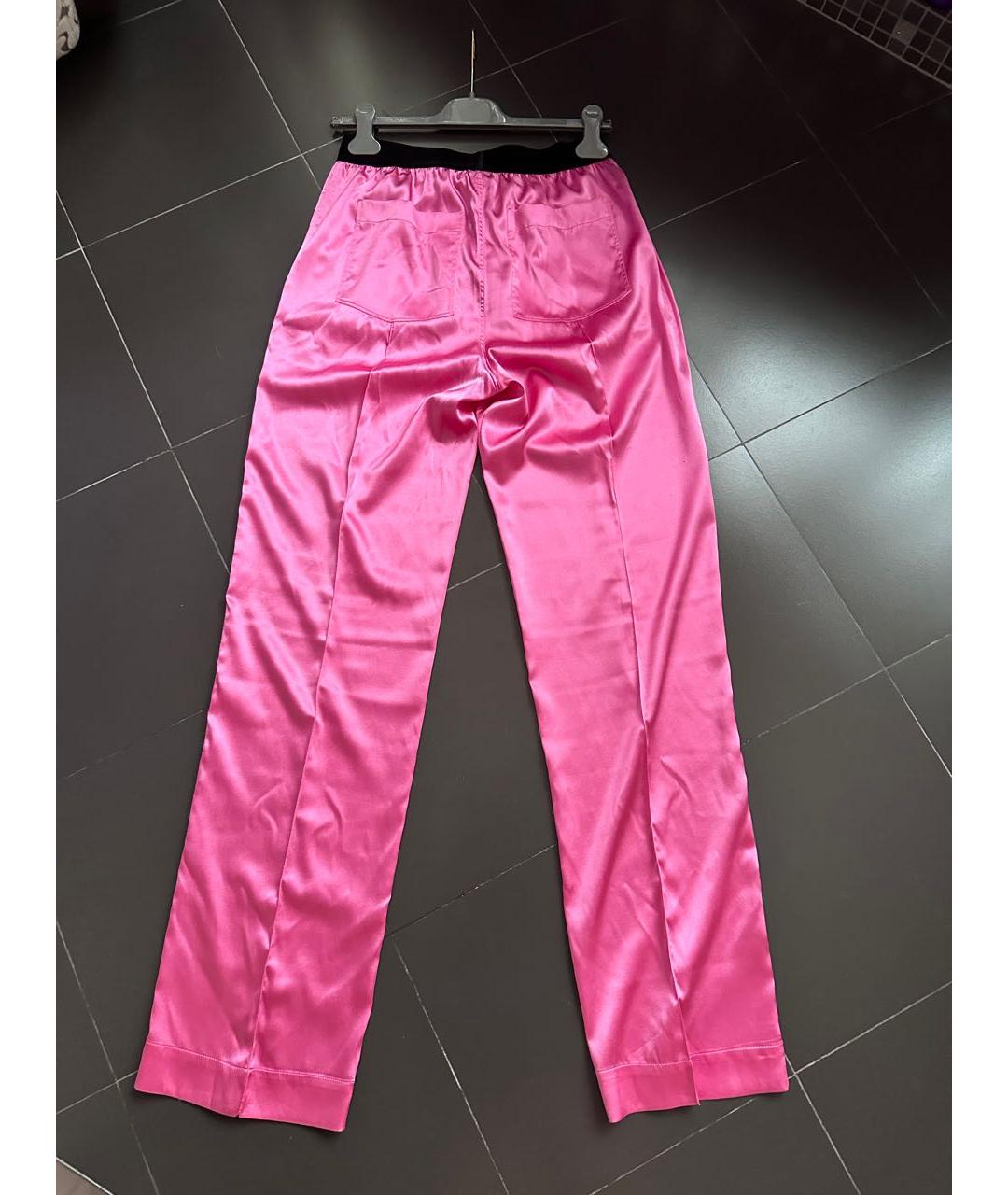 TOM FORD Розовые шелковые прямые брюки, фото 2