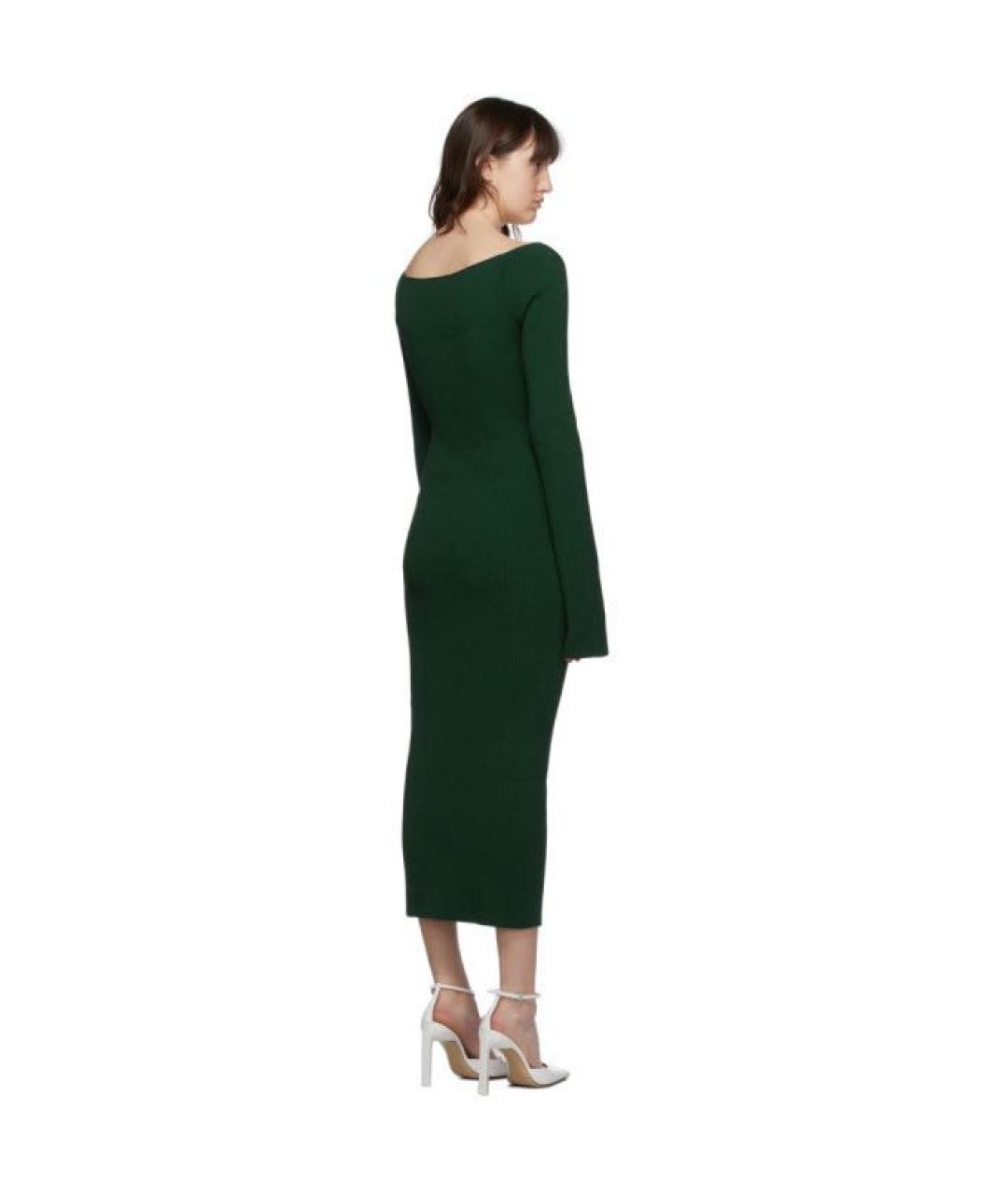 KHAITE Зеленые вискозное повседневное платье, фото 2