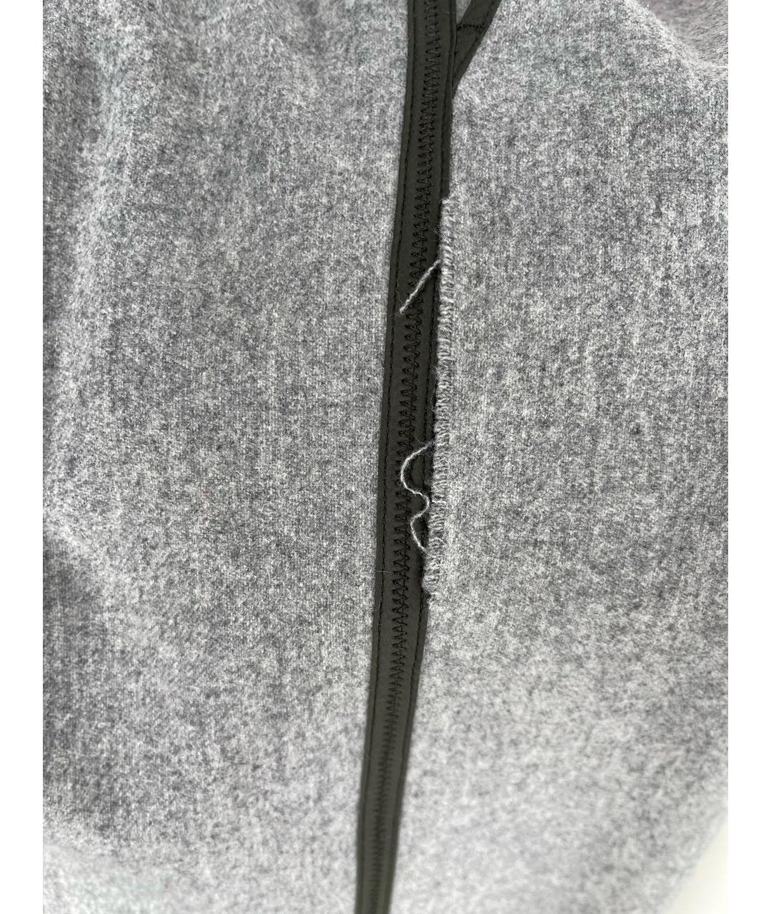 LOUIS VUITTON PRE-OWNED Серые кашемировые повседневные брюки, фото 4