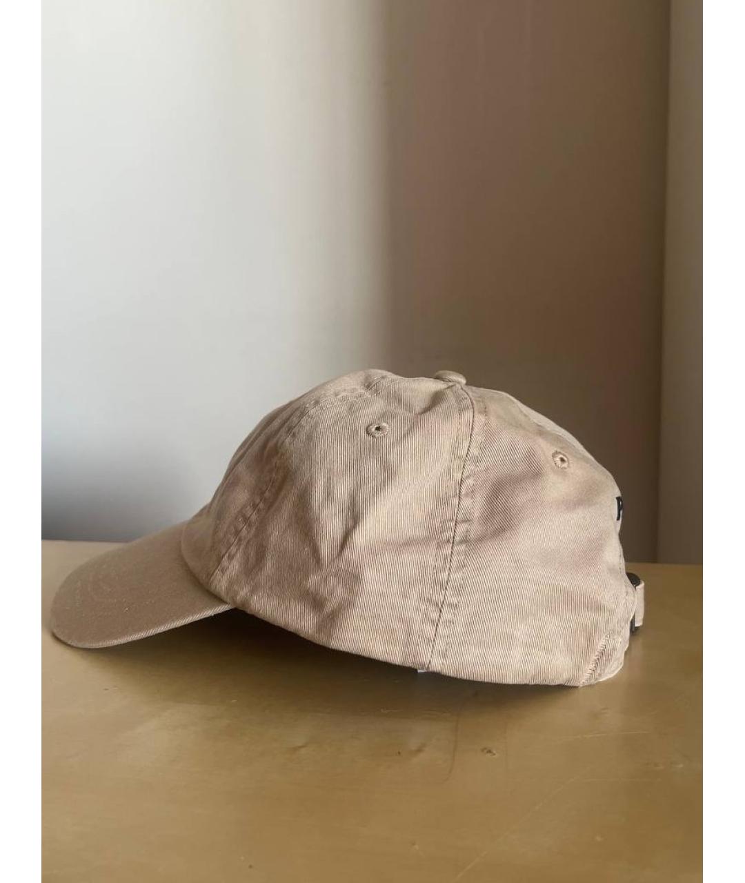 POLO RALPH LAUREN Бежевая хлопковая кепка/бейсболка, фото 3