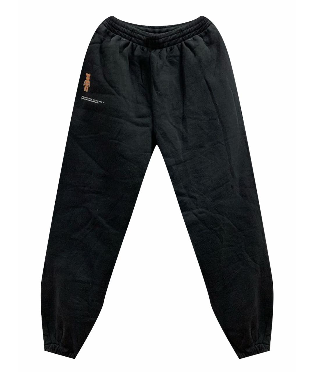 THE PANGAIA Черные хлопковые повседневные брюки, фото 1