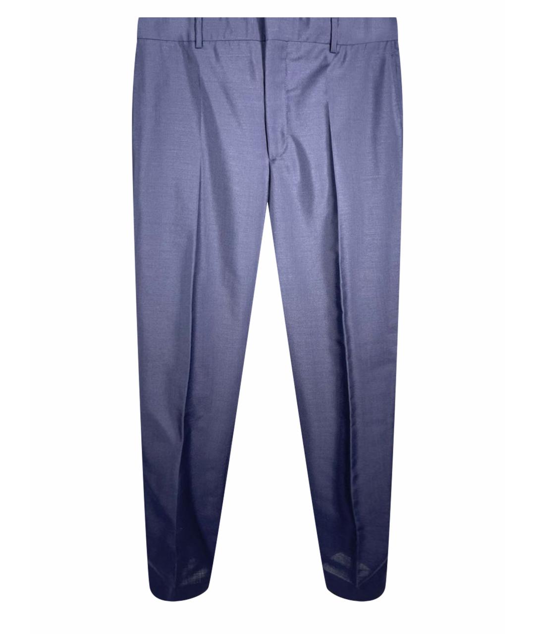 HERMES PRE-OWNED Синие шерстяные классические брюки, фото 1