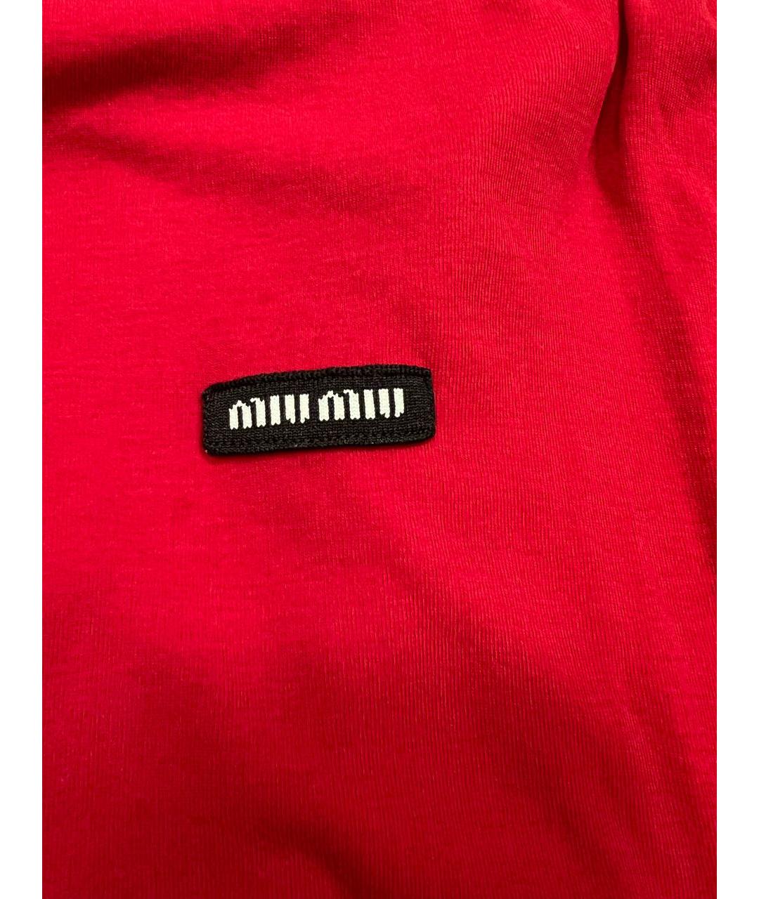 MIU MIU Красный хлопковый джемпер / свитер, фото 4