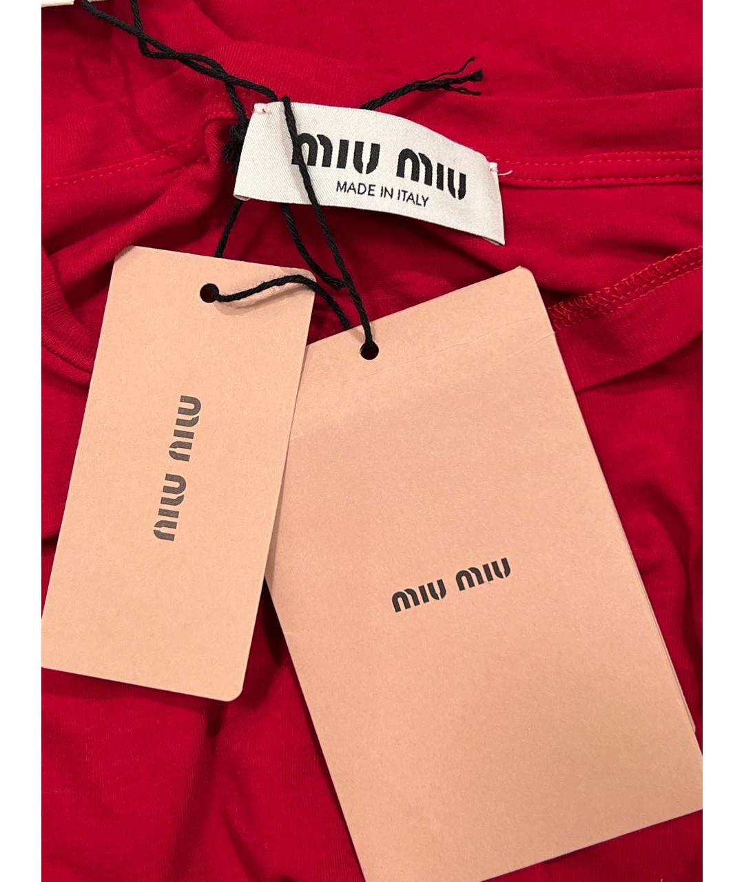 MIU MIU Красный хлопковый джемпер / свитер, фото 6