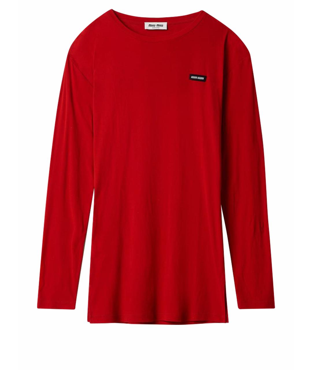 MIU MIU Красный хлопковый джемпер / свитер, фото 1