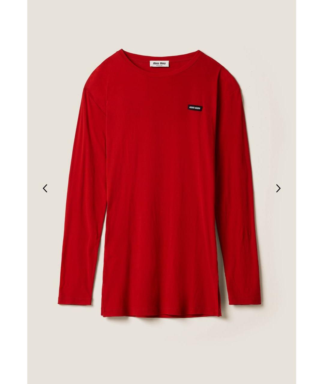 MIU MIU Красный хлопковый джемпер / свитер, фото 9