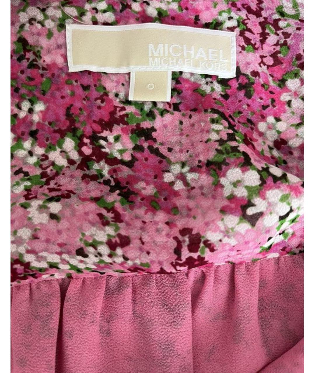 MICHAEL MICHAEL KORS Мульти полиэстеровое повседневное платье, фото 3