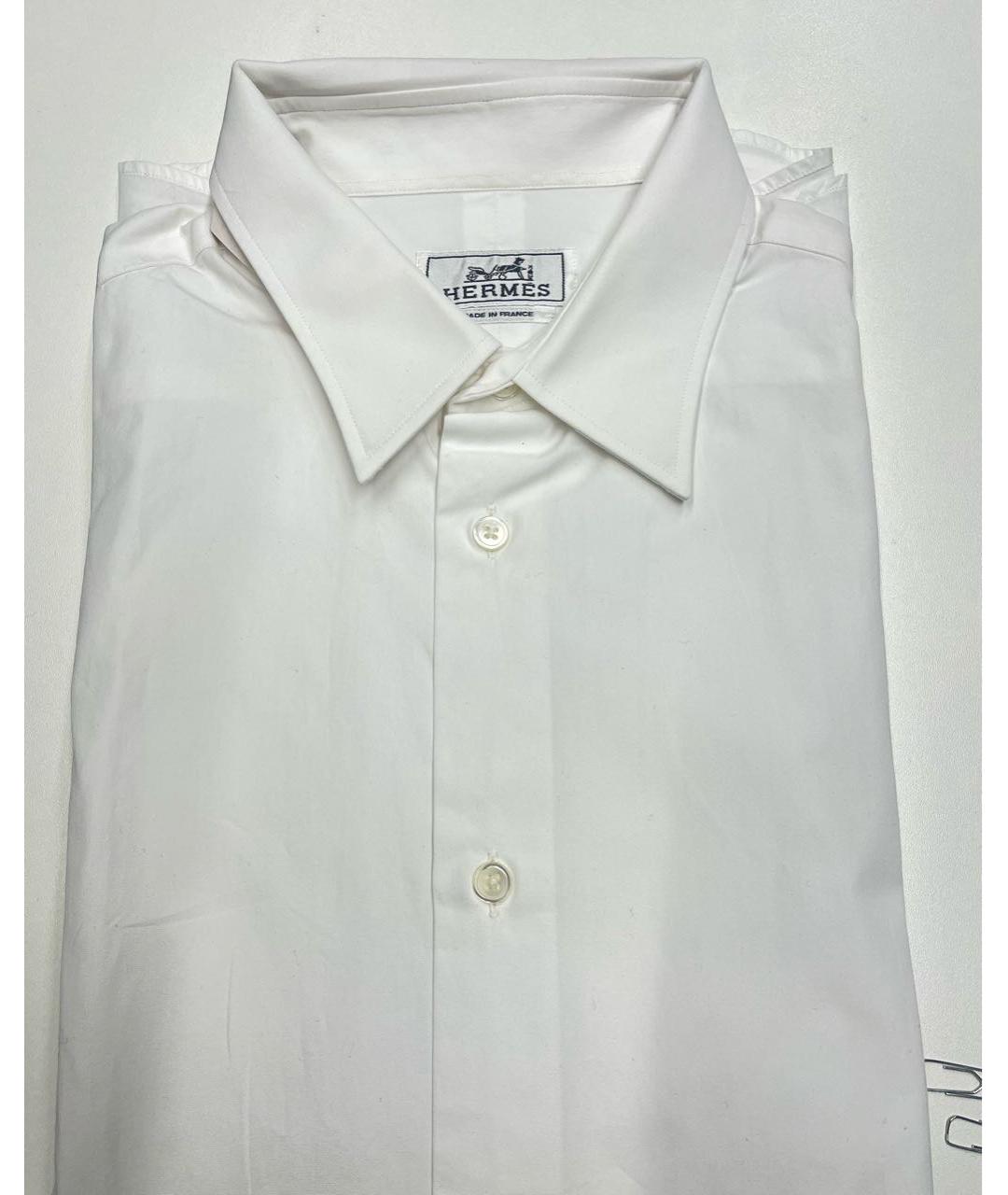 HERMES Белая хлопковая классическая рубашка, фото 6