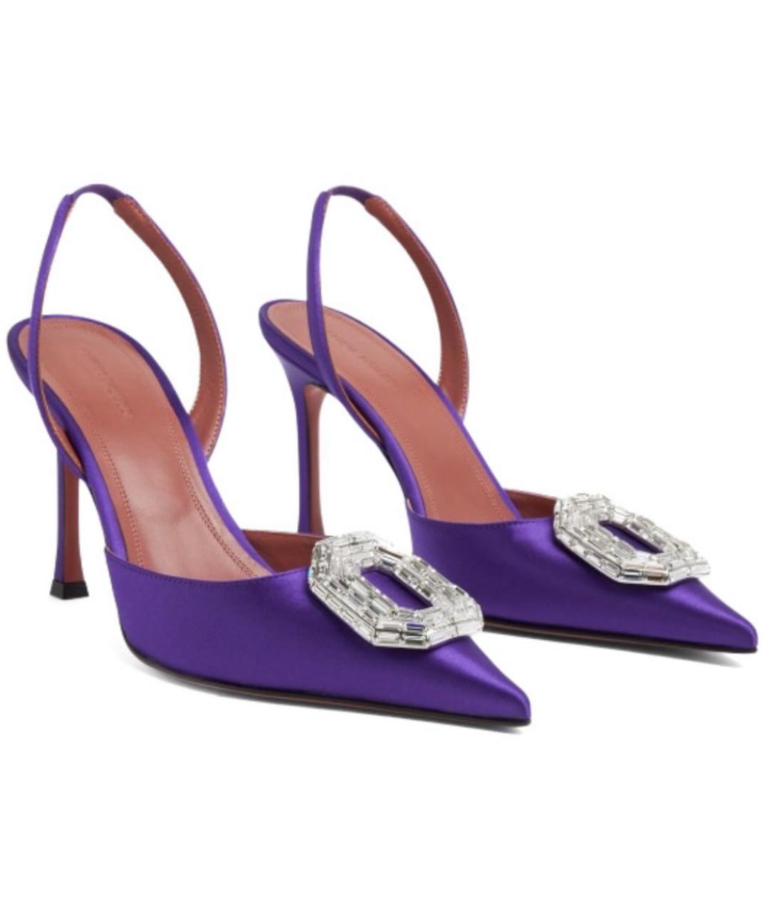 Amina Muaddi Фиолетовые туфли, фото 1