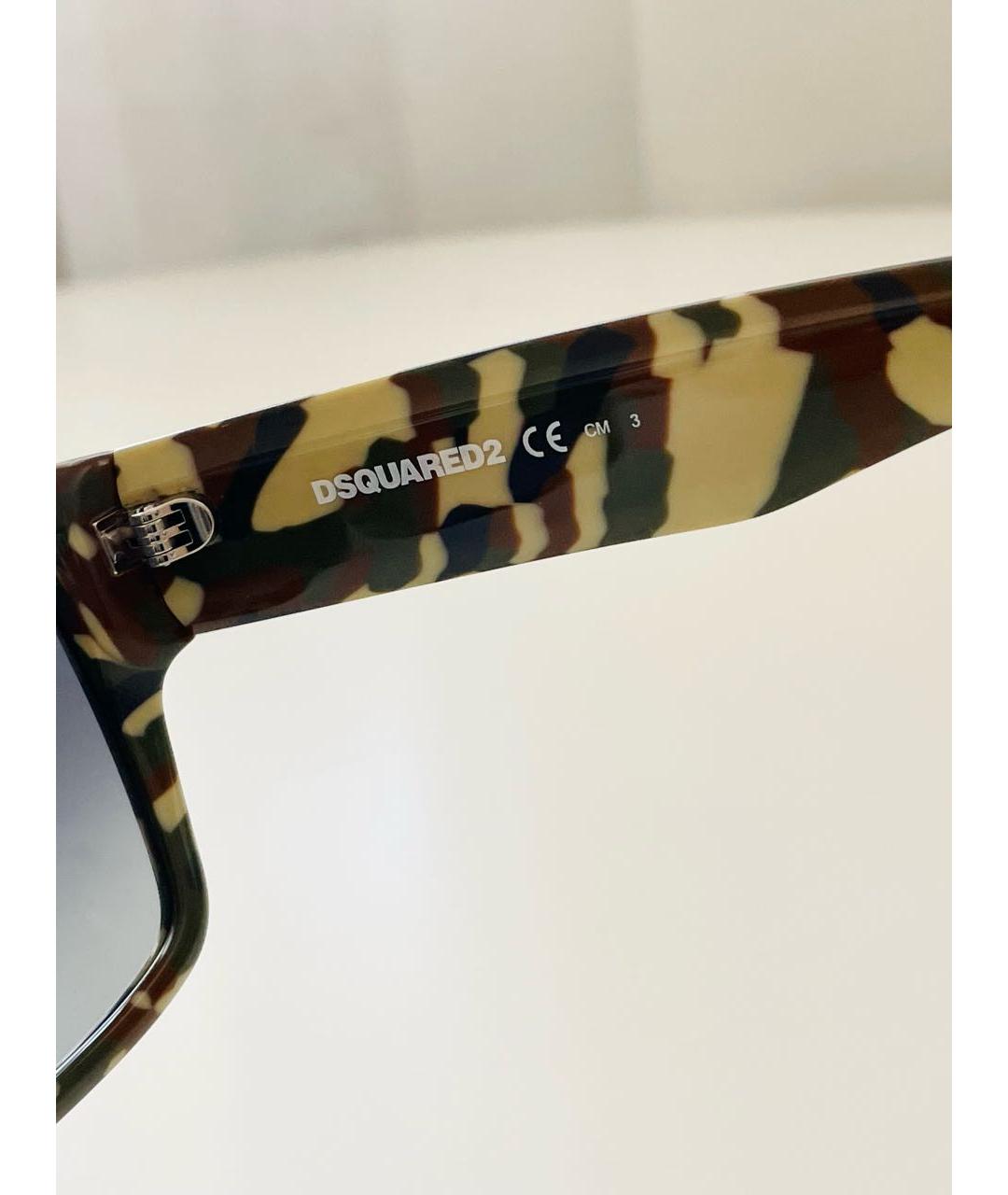 DSQUARED2 Хаки пластиковые солнцезащитные очки, фото 4