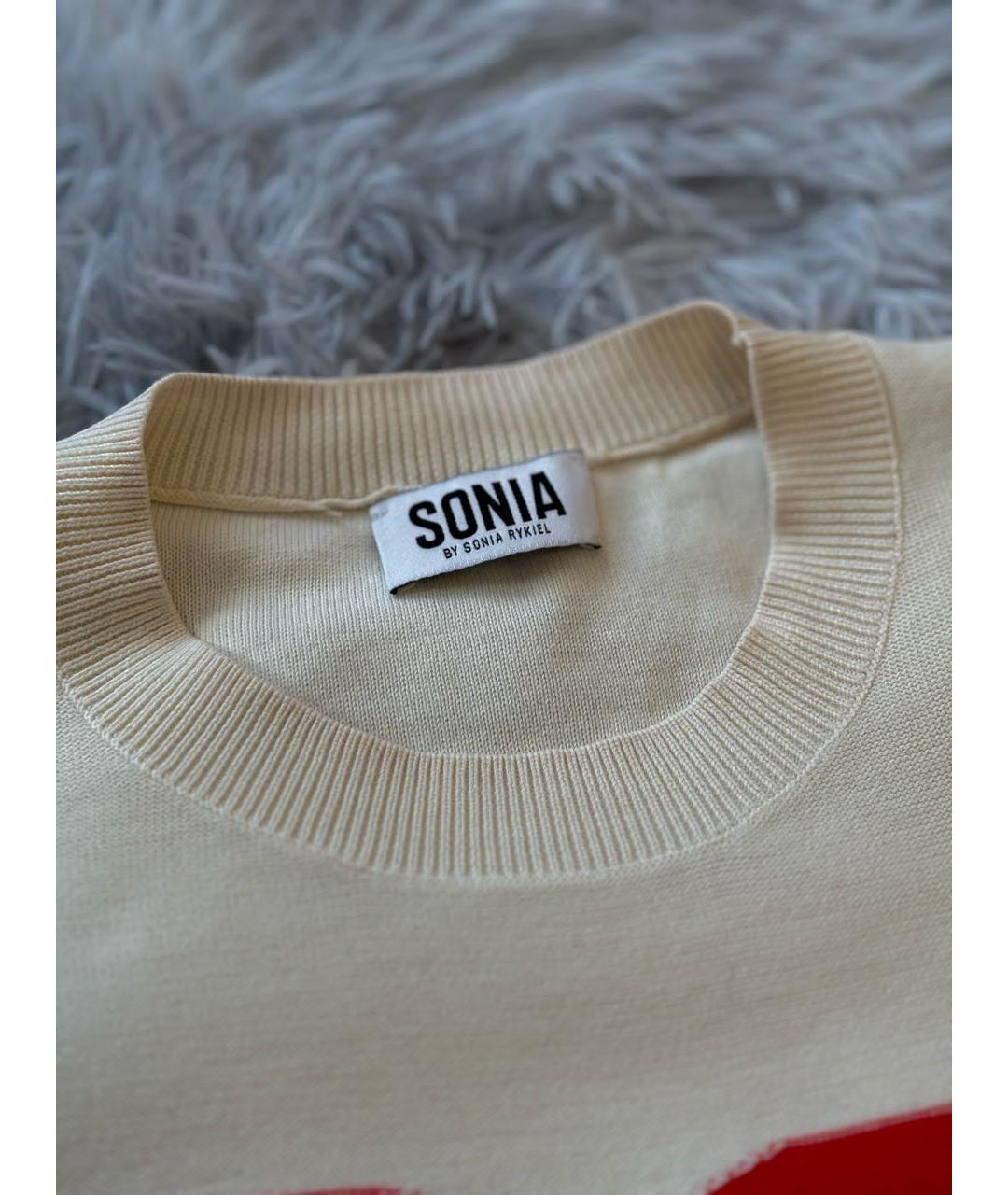 SONIA BY SONIA RYKIEL Бежевый хлопковый джемпер / свитер, фото 6