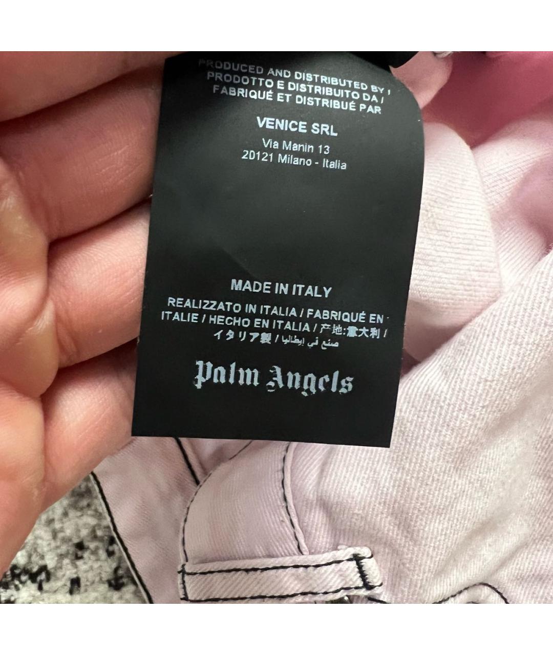 PALM ANGELS Розовые джинсы слим, фото 5