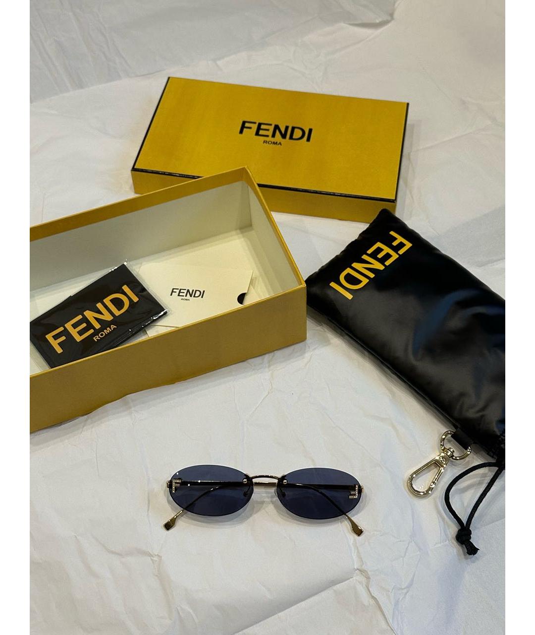 FENDI Темно-синие солнцезащитные очки, фото 5