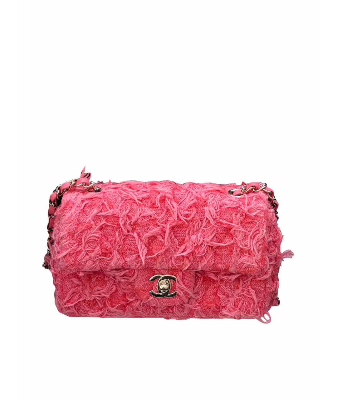 CHANEL Розовая пелетеная сумка через плечо, фото 1