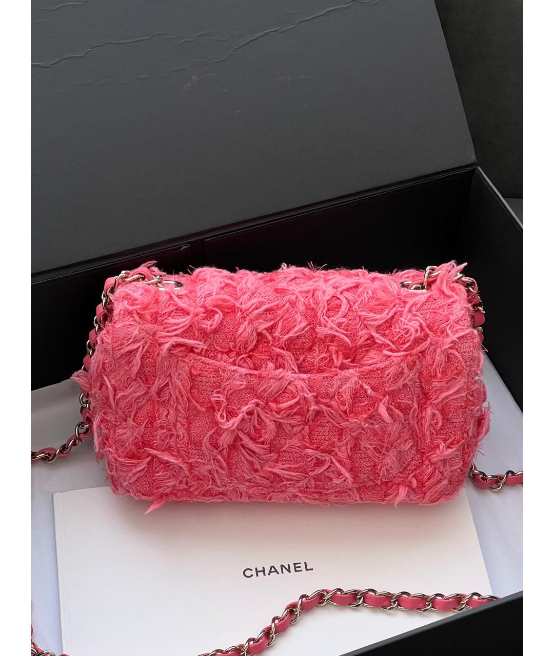CHANEL Розовая пелетеная сумка через плечо, фото 2