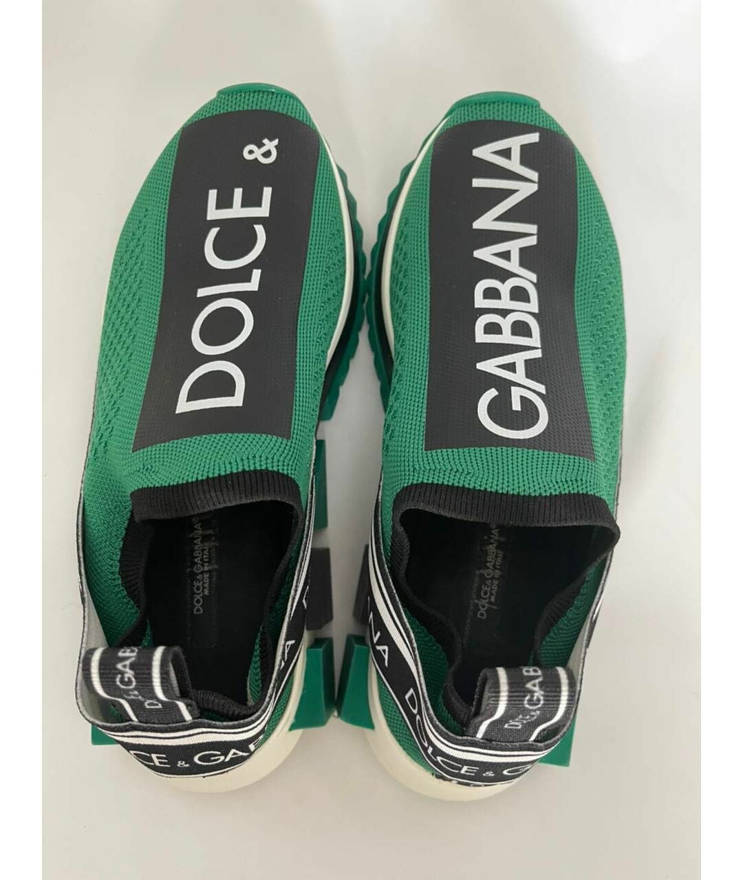 DOLCE&GABBANA Зеленые текстильные кроссовки, фото 3