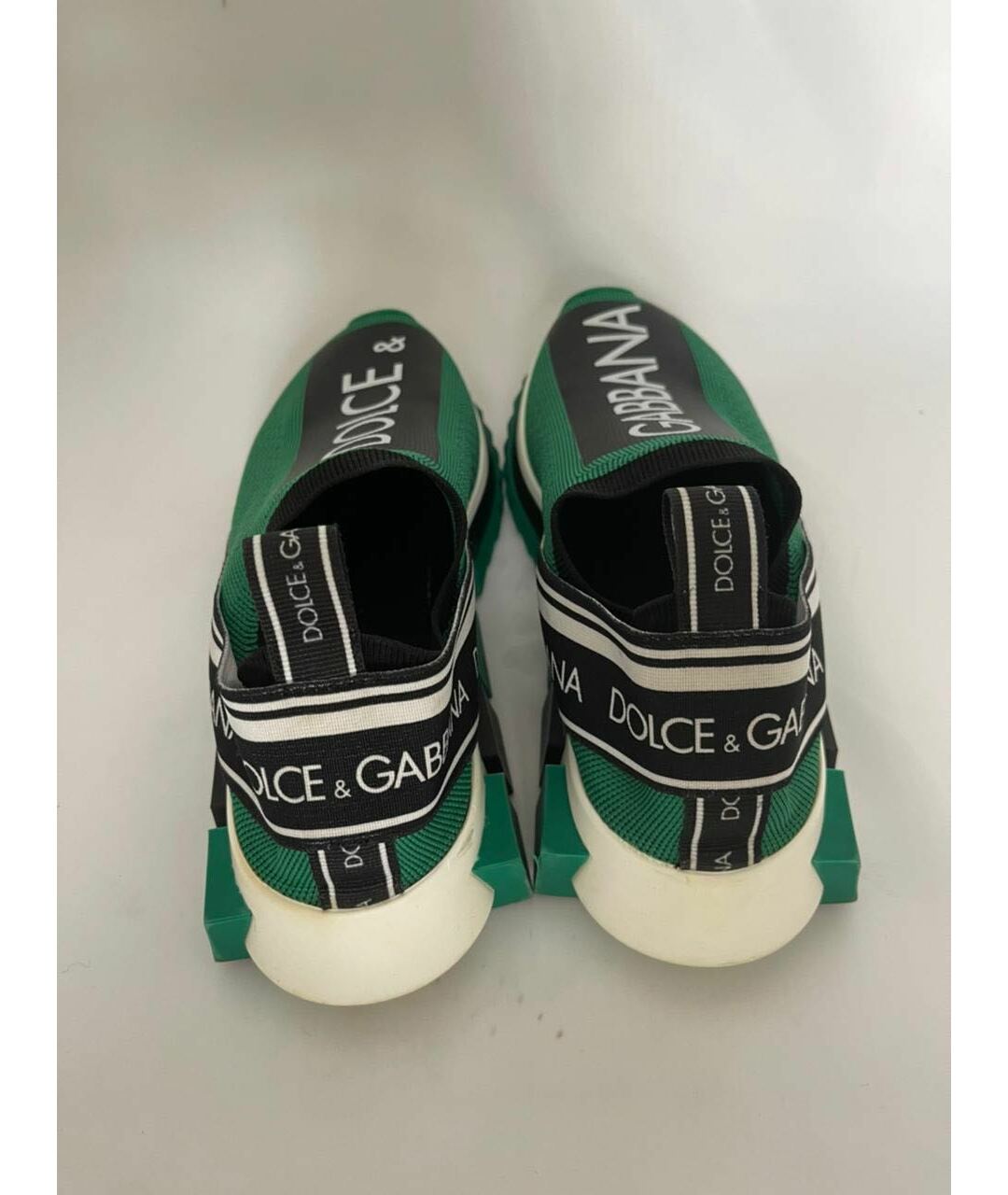 DOLCE&GABBANA Зеленые текстильные кроссовки, фото 4