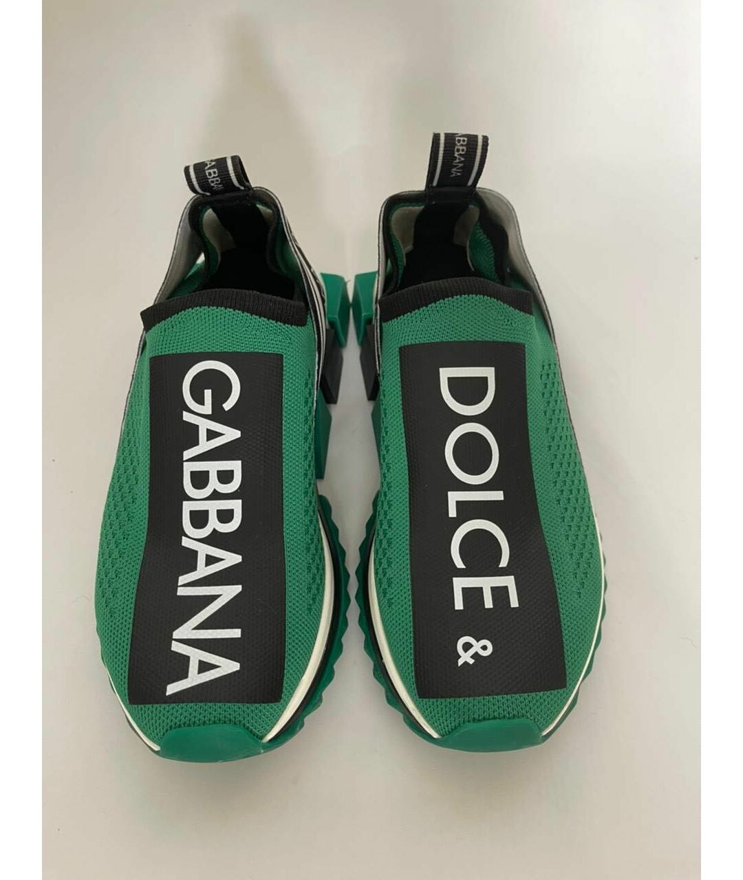 DOLCE&GABBANA Зеленые текстильные кроссовки, фото 2