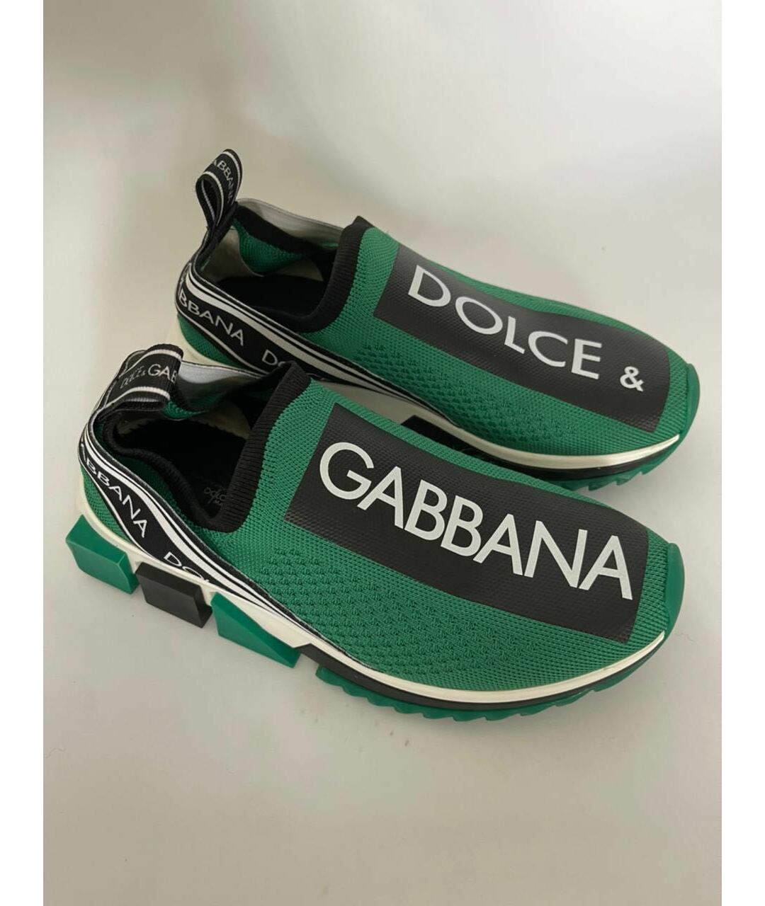 DOLCE&GABBANA Зеленые текстильные кроссовки, фото 6