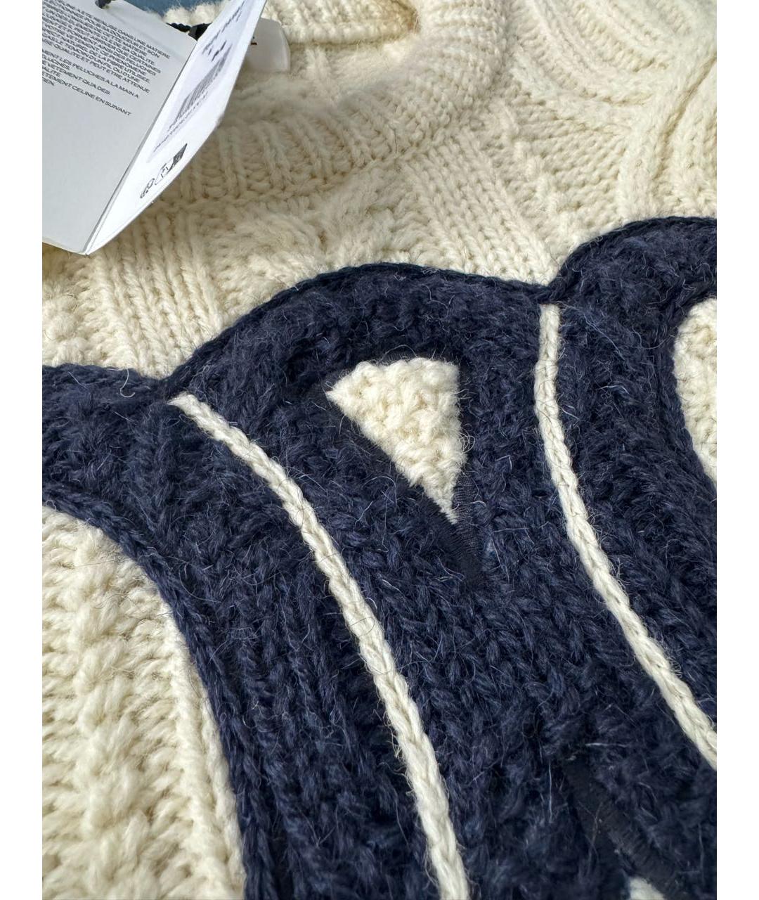 CELINE PRE-OWNED Бежевый шерстяной джемпер / свитер, фото 4