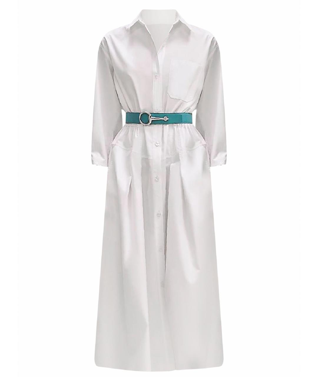 HERMES PRE-OWNED Белое хлопковое повседневное платье, фото 1