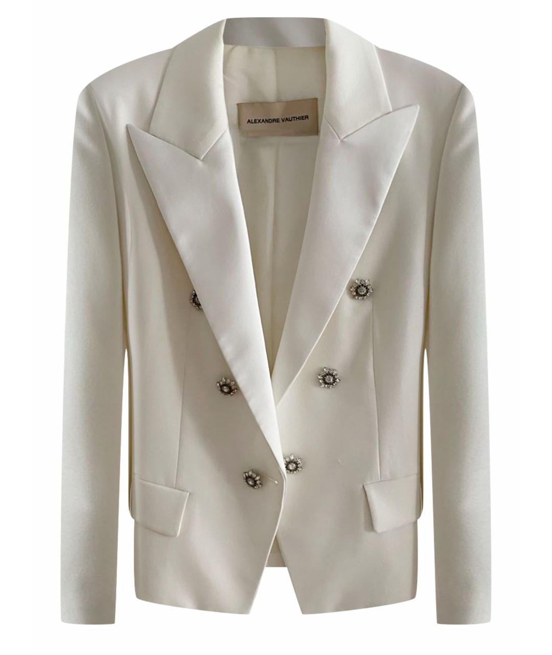 ALEXANDRE VAUTHIER Белый полиэстеровый жакет/пиджак, фото 1