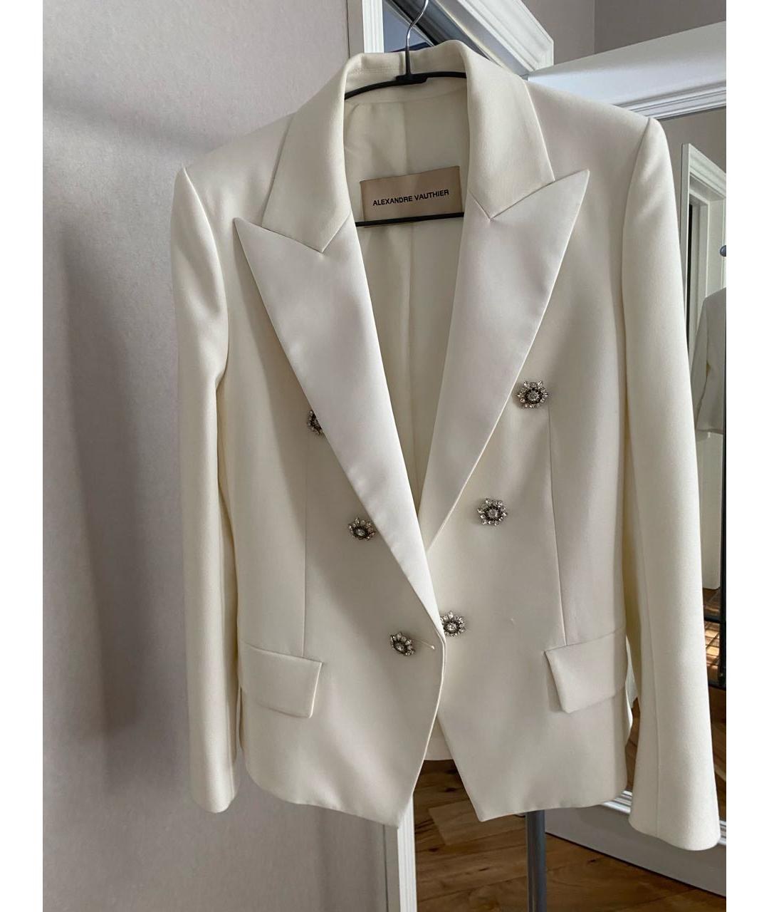 ALEXANDRE VAUTHIER Белый полиэстеровый жакет/пиджак, фото 6