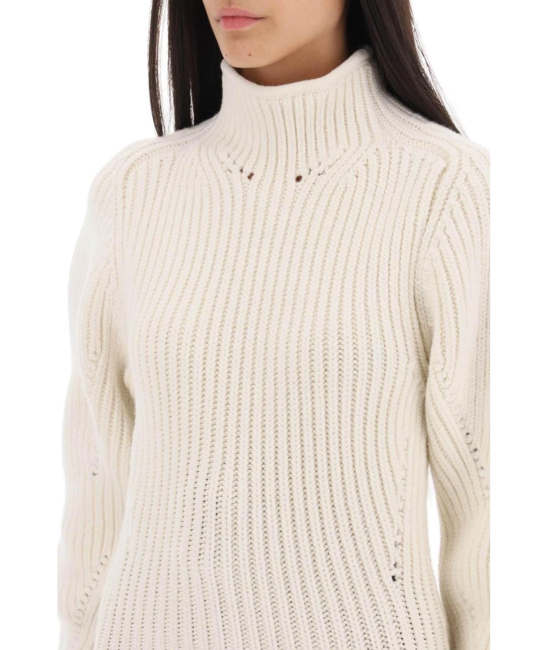 ALAIA Белый шерстяной джемпер / свитер, фото 6