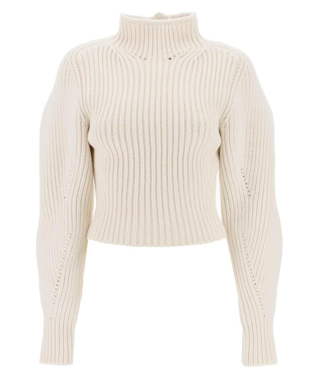 ALAIA Белый шерстяной джемпер / свитер, фото 1