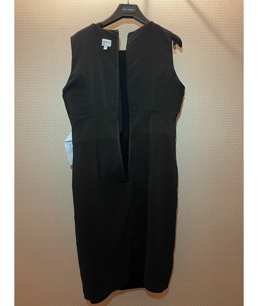 ARMANI COLLEZIONI Черное полиэстеровое коктейльное платье, фото 3